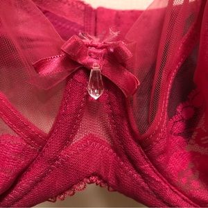 Hot Pink Lace & Net Bra from UK 34F
